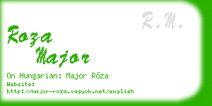 roza major business card