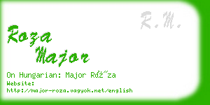 roza major business card